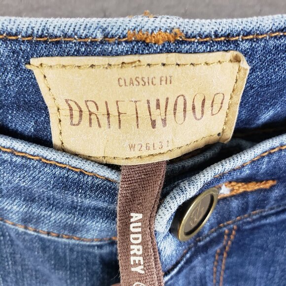 Driftwood Sundance Audrey Embroidered Jeans Raw Hem Distressed Boho size 26 - Picture 5 of 15